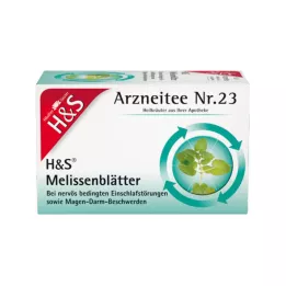 H&amp;S Melissilehtede filterkott, 20X1,5 g