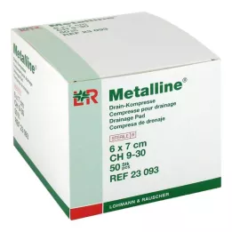 METALLINE Drenaažikompressid 6x7 cm, 50 tk