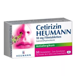 CETIRIZIN Heumann 10 mg õhukese polümeerikattega tabletid, 50 tk