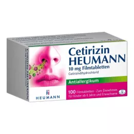 CETIRIZIN Heumann 10 mg õhukese polümeerikattega tabletid, 100 tk