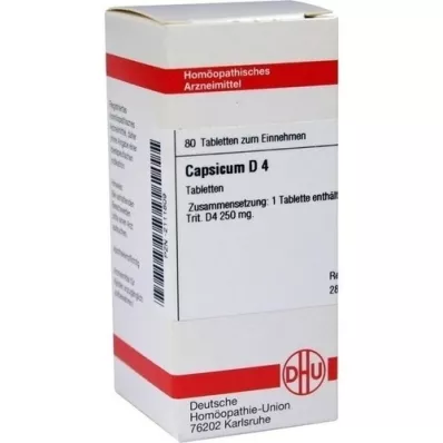 CAPSICUM D 4 tabletid, 80 tk CAPSICUM D 4 tabletid, 80 tk