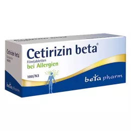 CETIRIZIN beeta õhukese polümeerikattega tabletid, 100 tk