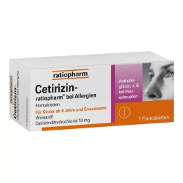 CETIRIZIN-ratiopharm allergiatele 10 mg õhukese polümeerikattega tabletid, 7 tk