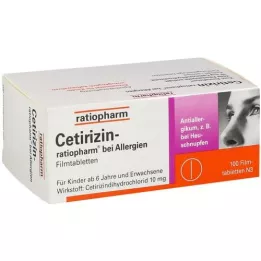 Tsetirizin-ratiopharm allergiates 10 mg kilede joonistamine., 100 tk