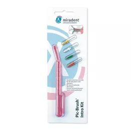 MIRADENT Interd.Pic-Brush Intro Kit 1H+4B.tra.pink, 1 tk