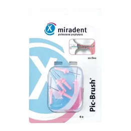 MIRADENT Interd.Pic-Brush asenduspintsel xx-fine roosa, 6 tk