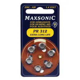 Patareid kuuldeaparaatidele Maxsonic PR312, 6 tk