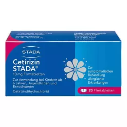CETIRIZIN STADA 10 mg õhukese polümeerikattega tabletid, 20 tk