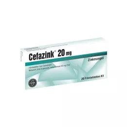 CEFAZINK 20 mg õhukese polümeerikattega tabletid, 20 tk