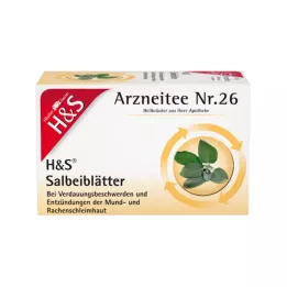 H&amp;S Salveilehtede teefiltri kotid, 20X1,6 g