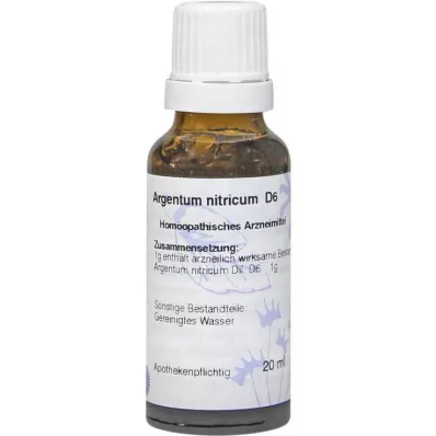 ARGENTUM NITRICUM D6 lahjendus, 20 ml
