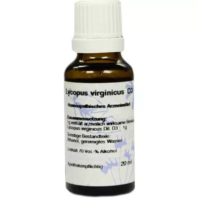 LYCOPUS VIRGINICUS D3 lahjendus, 20 ml
