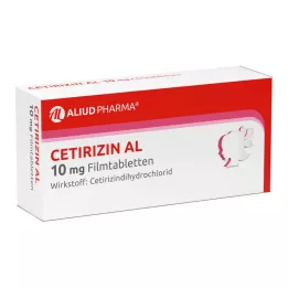 CETIRIZIN AL 10 mg õhukese polümeerikattega tabletid, 50 tk