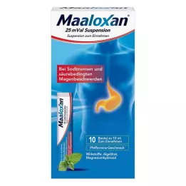 MAALOXAN 25 mVal suspensioon, 10X10 ml