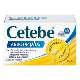 CETEBE ABWEHR pluss C-vitamiin+vitamiin D3+tsinkkapslid, 60 tk