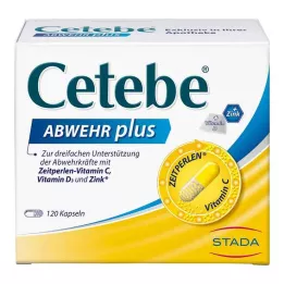 CETEBE ABWEHR pluss C-vitamiin+vitamiin D3+tsinkkapslid, 120 tk
