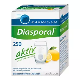 MAGNESIUM DIASPORAL 250 aktiivset kihisevat tabletti, 20 tk