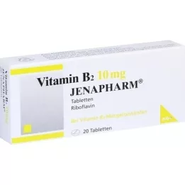 VITAMIN B2 10 mg Jenapharmi tabletid, 20 tk