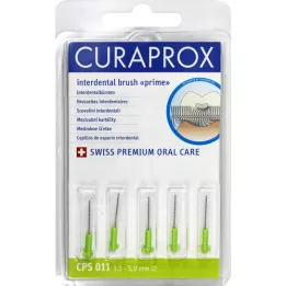 Curaprox CPS 011 Interdental Brush Prime Lindengreen, 5 tk