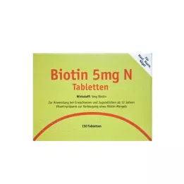BIOTIN 5 mg N tabletid, 150 tk