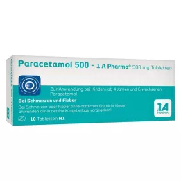 PARACETAMOL 500-1A Pharma tabletid, 10 tk