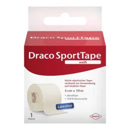 Dracotape side 10mx5cm valge, 1 tk