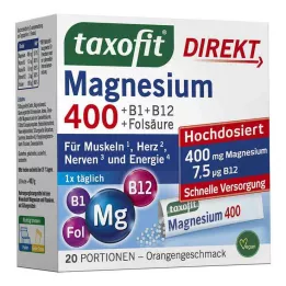 TAXOFIT Magneesium 400+B1+B6+B12+Foolhape 800 graanulid, 20 tk