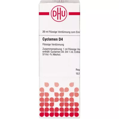 CYCLAMEN D 4 Lahjendus, 20 ml CYCLAMEN D 4 Lahjendus, 20 ml