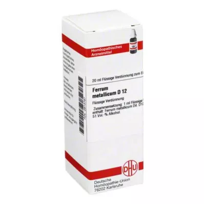 FERRUM METALLICUM D 12 Lahjendus, 20 ml