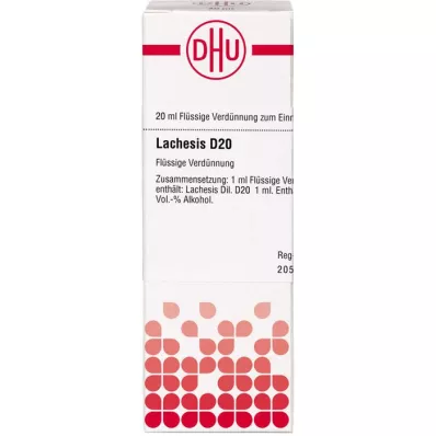 LACHESIS D 20 Lahjendus, 20 ml LACHESIS D 20 Lahjendus, 20 ml