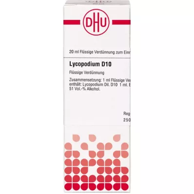 LYCOPODIUM D 10 Lahjendus, 20 ml