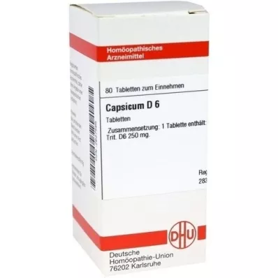 CAPSICUM D 6 tabletti, 80 tk CAPSICUM D 6 tabletti, 80 tk