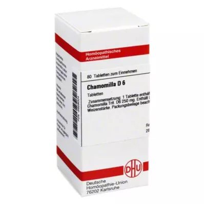 CHAMOMILLA D 6 tabletti, 80 tk CHAMOMILLA D 6 tabletti, 80 tk