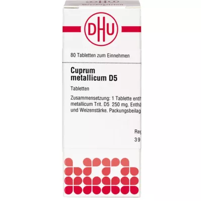 Cuprum Met D 5, 80 tk