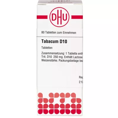 TABACUM D 10 tabletid, 80 tk TABACUM D 10 tabletid, 80 tk