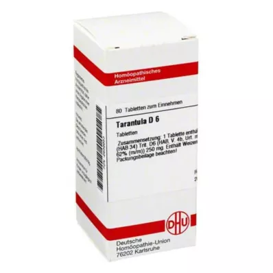 TARANTULA D 6 tabletti, 80 tk TARANTULA D 6 tabletti, 80 tk
