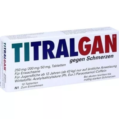 TITRALGAN tabletid valu jaoks, 10 tk