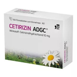 CETIRIZIN ADGC Õhukese polümeerikattega tabletid, 100 tk