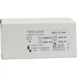AMBIX Safe-Can Portpunkt.Kan.22 GX37 mm sirge, 10 tk