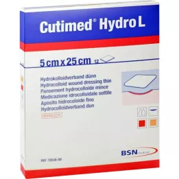 CUTIMED Hydro L hüdrokolloidside õhuke 5x25 cm, 12 tk