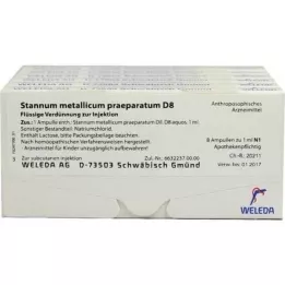 STANNUM METALLICUM praeparatum D 8 ampulli, 48X1 ml