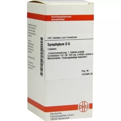 SYMPHYTUM D 6 tabletid, 200 tk