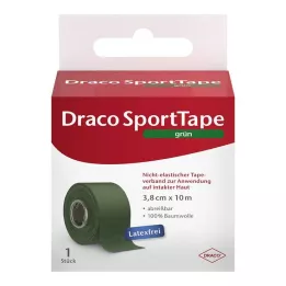 DRACO TAPEVERBAND 3,8 cmx10 m roheline, 1 tk