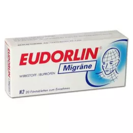 EUDORLIN Migreeni õhukese polümeerikattega tabletid, 20 tk
