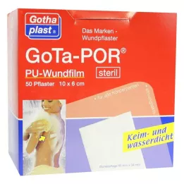 GOTA-POR PU Haavakile 10x6 cm steriilne kips, 50 tk