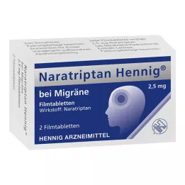 NARATRIPTAN Hennig for Migreen 2,5 mg õhukese polümeerikattega tabletid, 2 tk