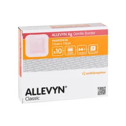 Allevyn Ag Gentle Border 7,5x7,5 cm side, 10 tk