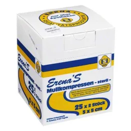 Erena steriilne marli kompress 5x5cm, 25x2 tk