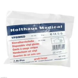 HANDSCHUHE Ühekordne Ypsimed Vinüül suur, 4 tk