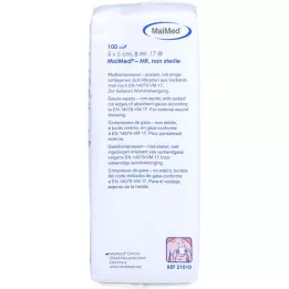 MULLKOMPRESSEN 5x5 cm mittesteriilne 8-suunaline, 100 tk